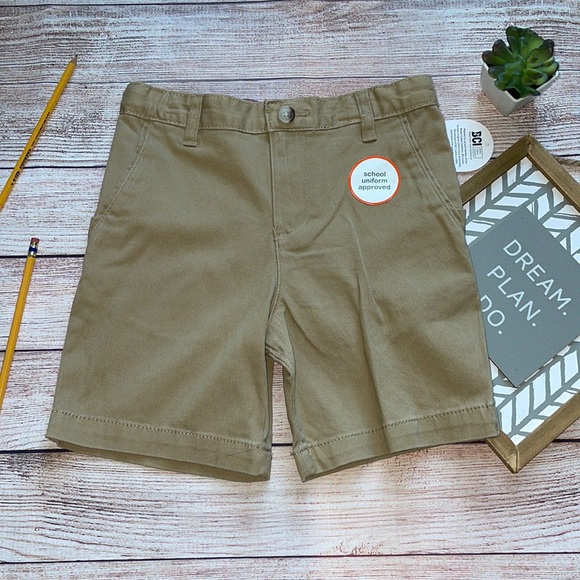 Wonder Nation Boys Size 6 Flat Front Shorts Zipper Snap Button School Uniform - Picture 3 of 7